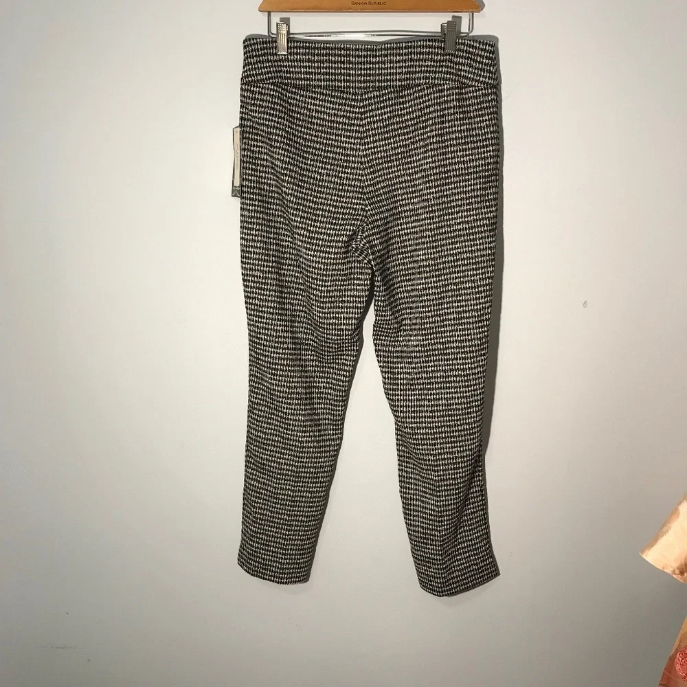 Zac & Rachel Black & White Houndstooth Slim Pants 12 - Picture 3 of 7